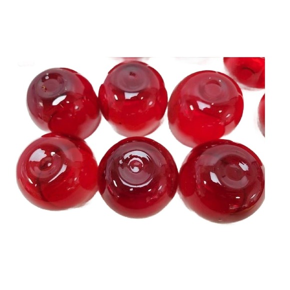 Roly Poly Glasses Cranberry Lustre Set of 14 - Picture 7 of 10